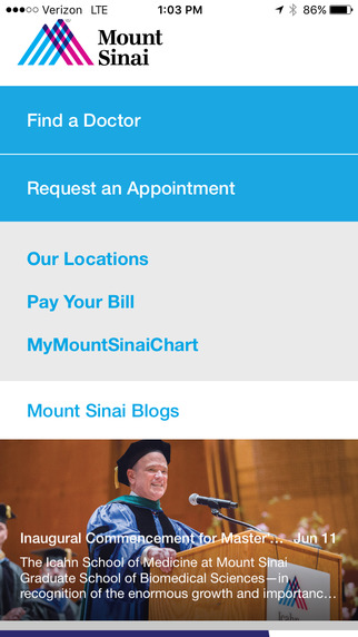 Mount Sinai Mobile App