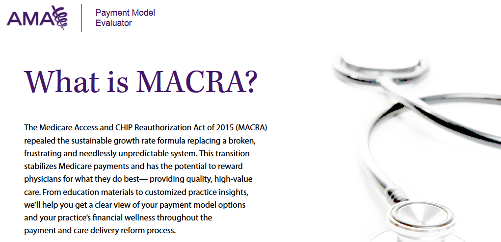 AMA Unveils MACRA Payment Model Evaluator for Physicians