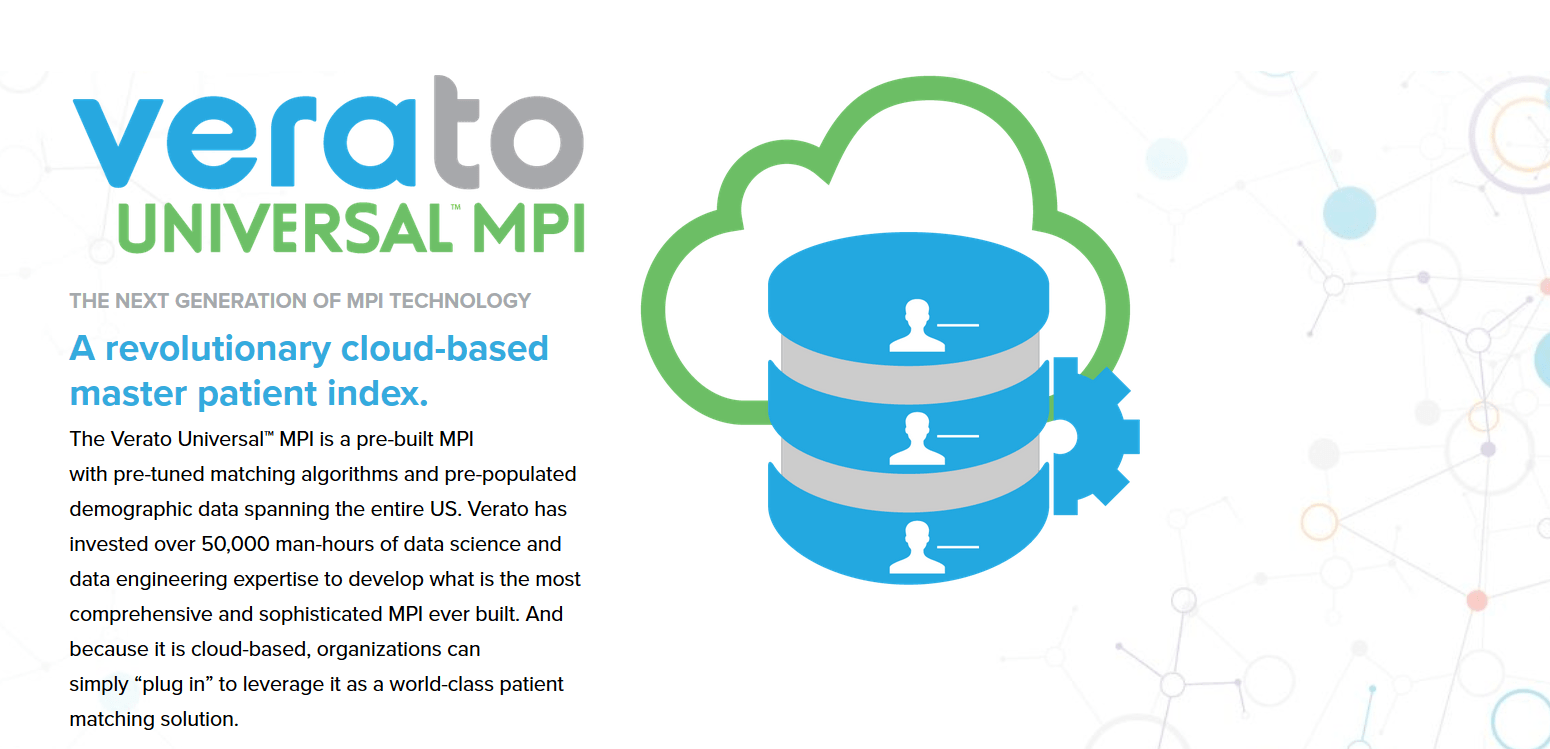 Verato Unveils Universal MPI with New Referential Matching Algorithms for EHR Integration