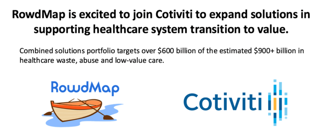 Cotiviti Acquires Value-based Anaytics Provider RowdMap for $70M