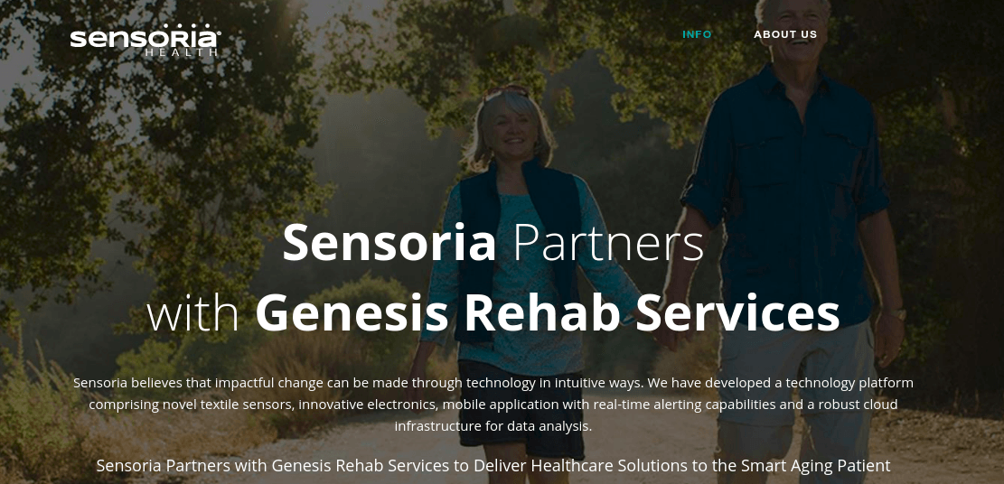 Sensoria, Genesis Rehab Services Partner to Deliver Wearable Smart Aging Solutions