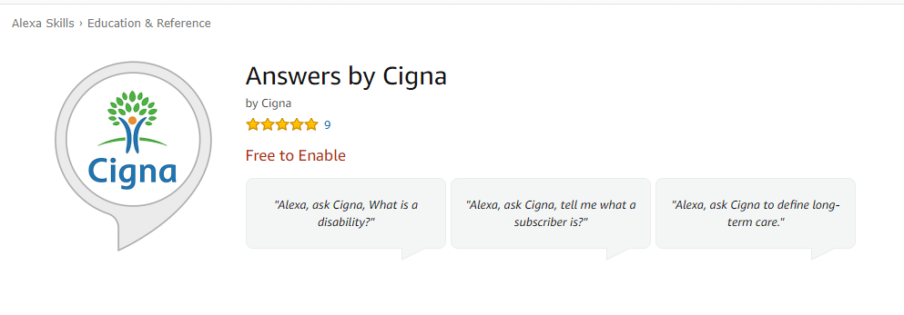 Cigna Launches “Answers by Cigna” on Amazon Alexa