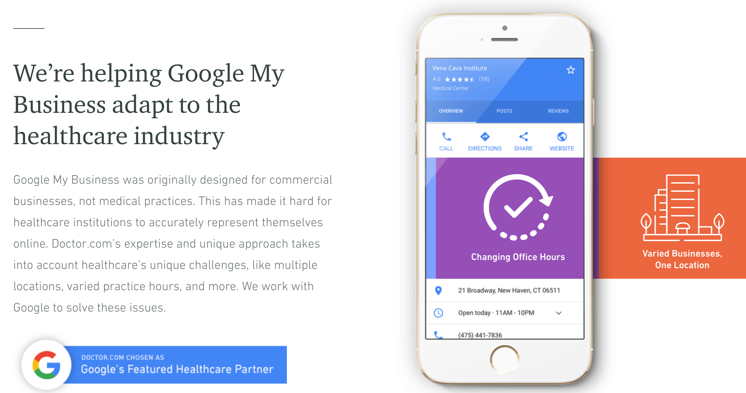 Google Recognizes Doctor.com as Only Google My Business Partner for Healthcare