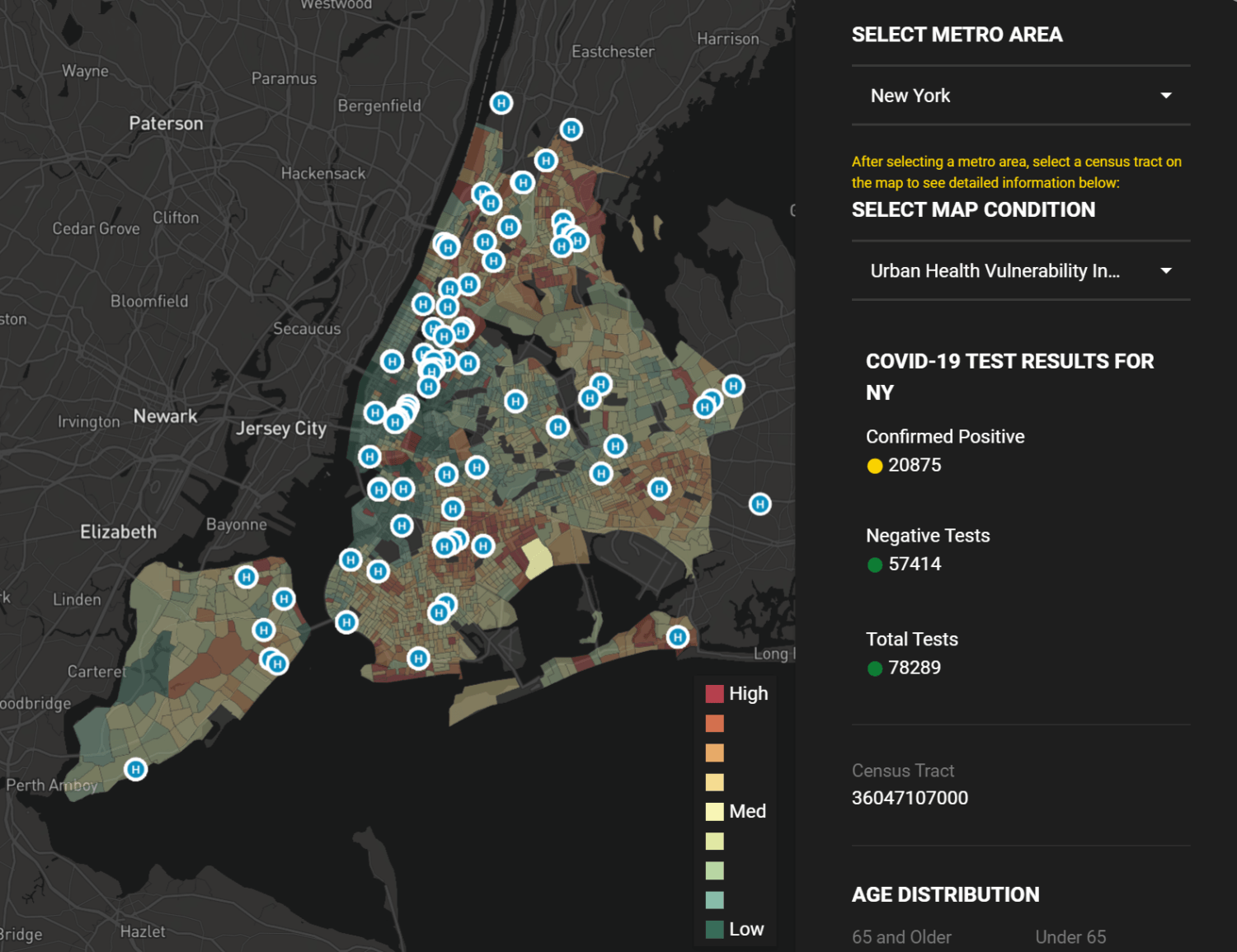 COVID-19 Vulnerability Index Identifies Urban Populations at High Risk