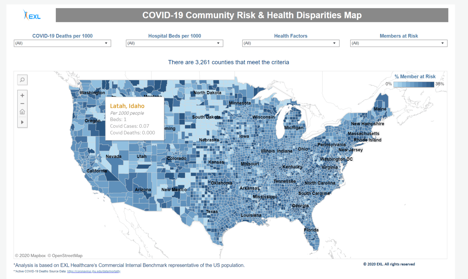 COVID-19 Heat Map Offers County-by-County Picture of Community Risk & Health Disparities