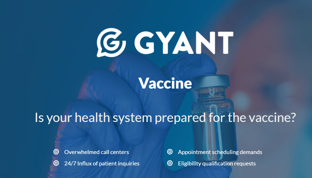 GYANT Develops First-to-Market COVID-19 Vaccine Care Navigation Tool