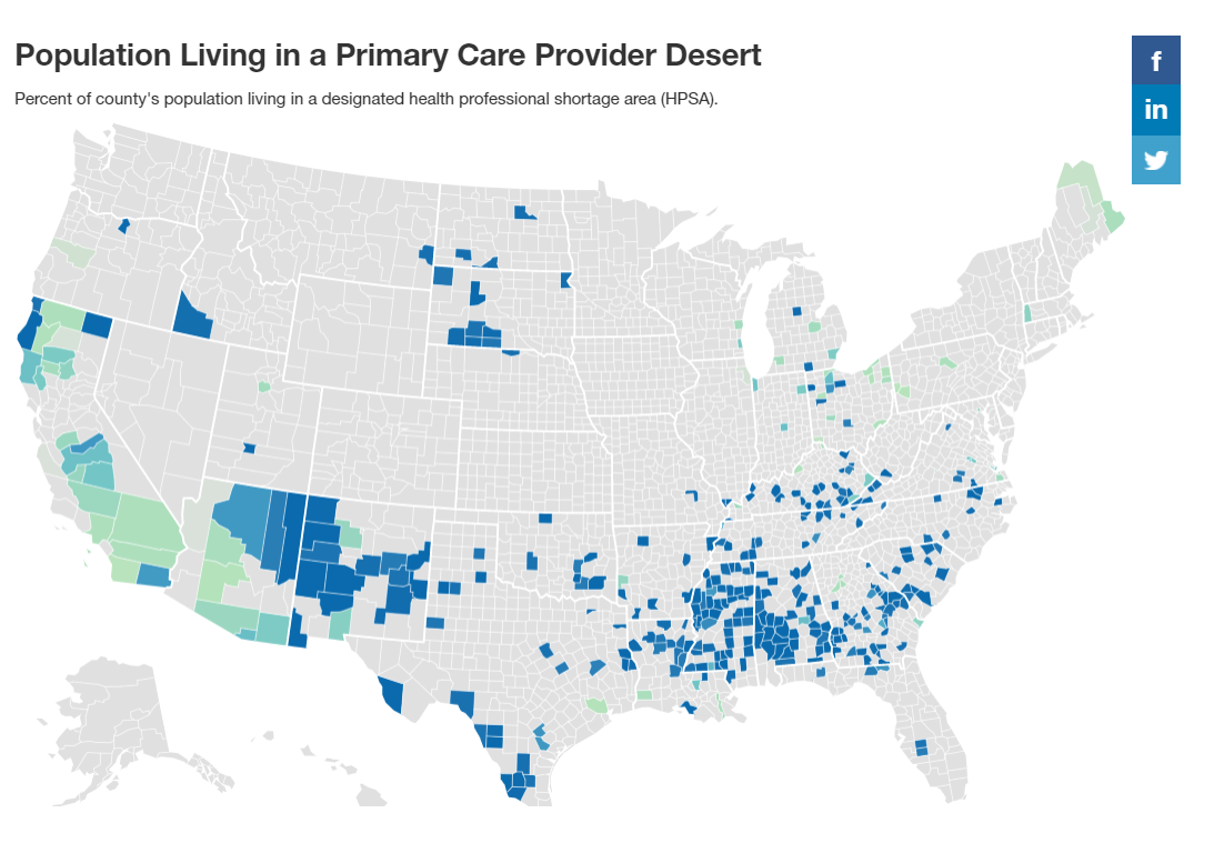 Healthcare Deserts: 80% of U.S. Lacks Adequate Access to Healthcare