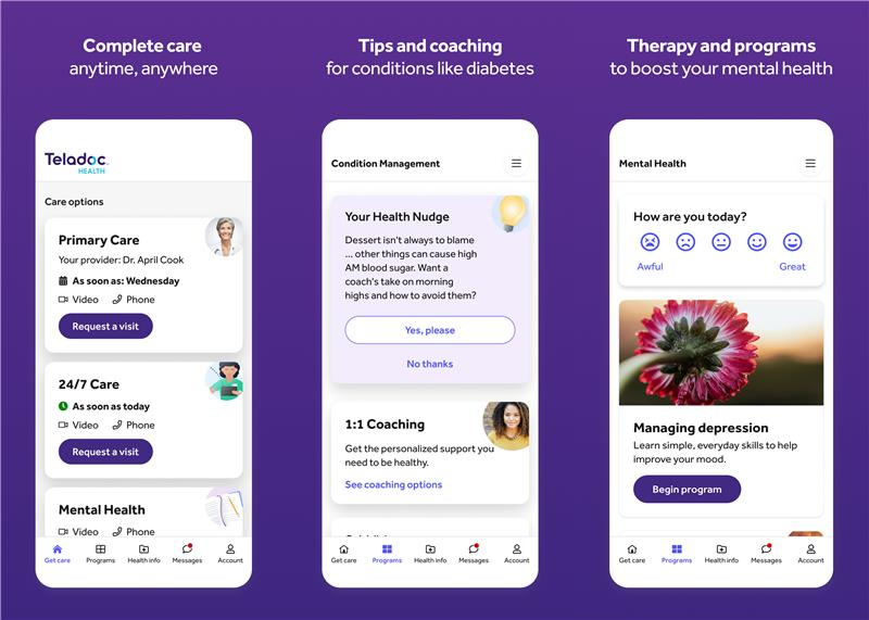 Teladoc Health Launches Fully Integrated Whole-Person Care Experience App