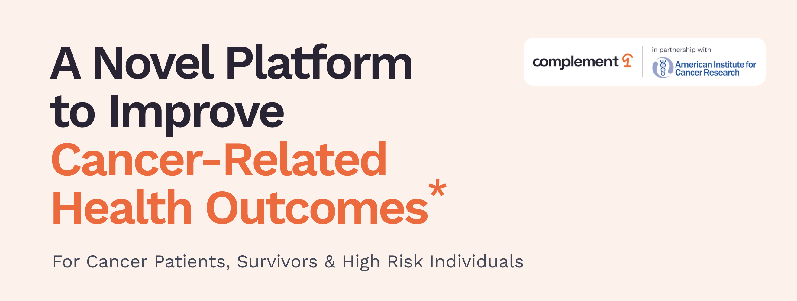 Complement 1 Secures $16M for Clinically Validated Cancer Lifestyle Modification Platform