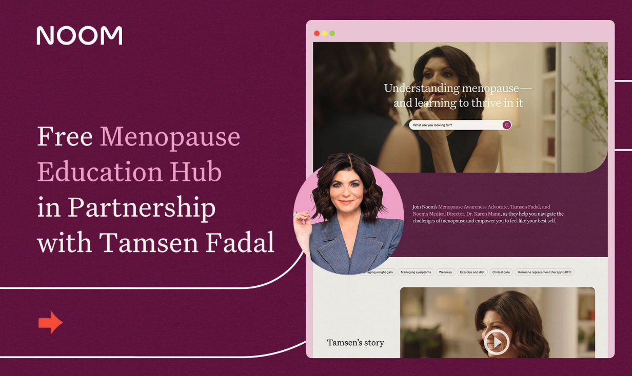 Noom Launches Free Menopause Education Hub with Tamsen Fadal
