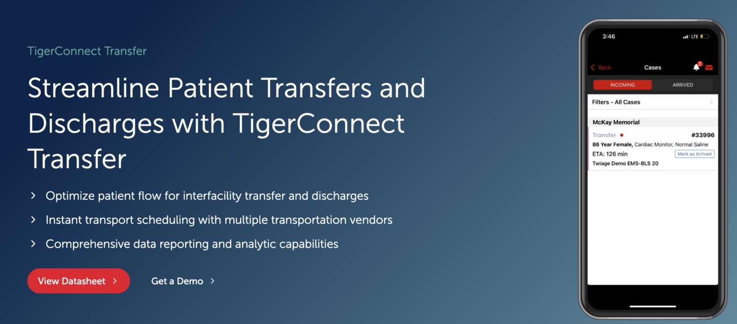 TigerConnect Launches Transfer Solution to Modernize Patient Transfers and Discharge