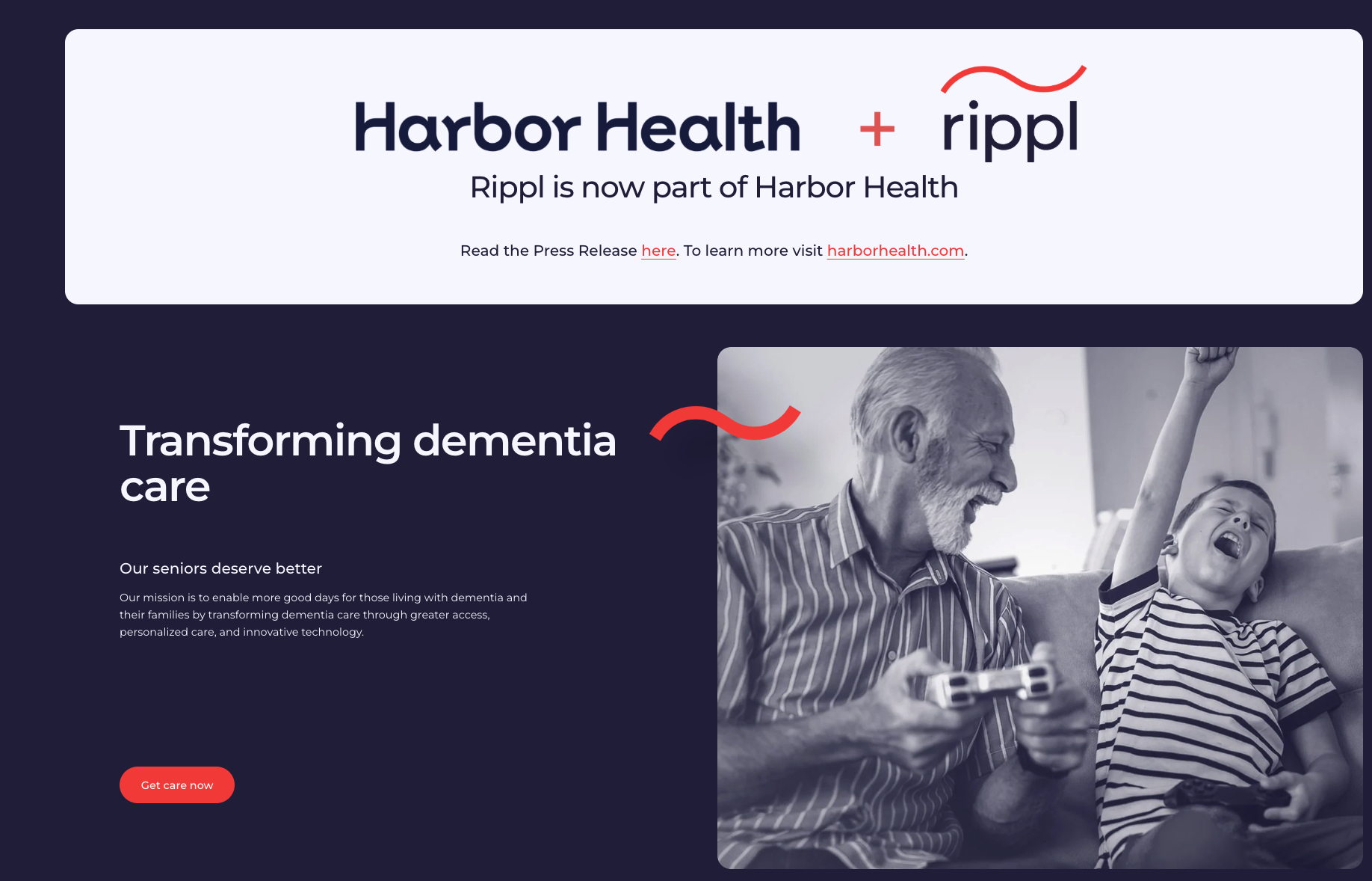 Harbor Health Acquires Dementia Care Platform Rippl to Expand Condition-Based Pathways