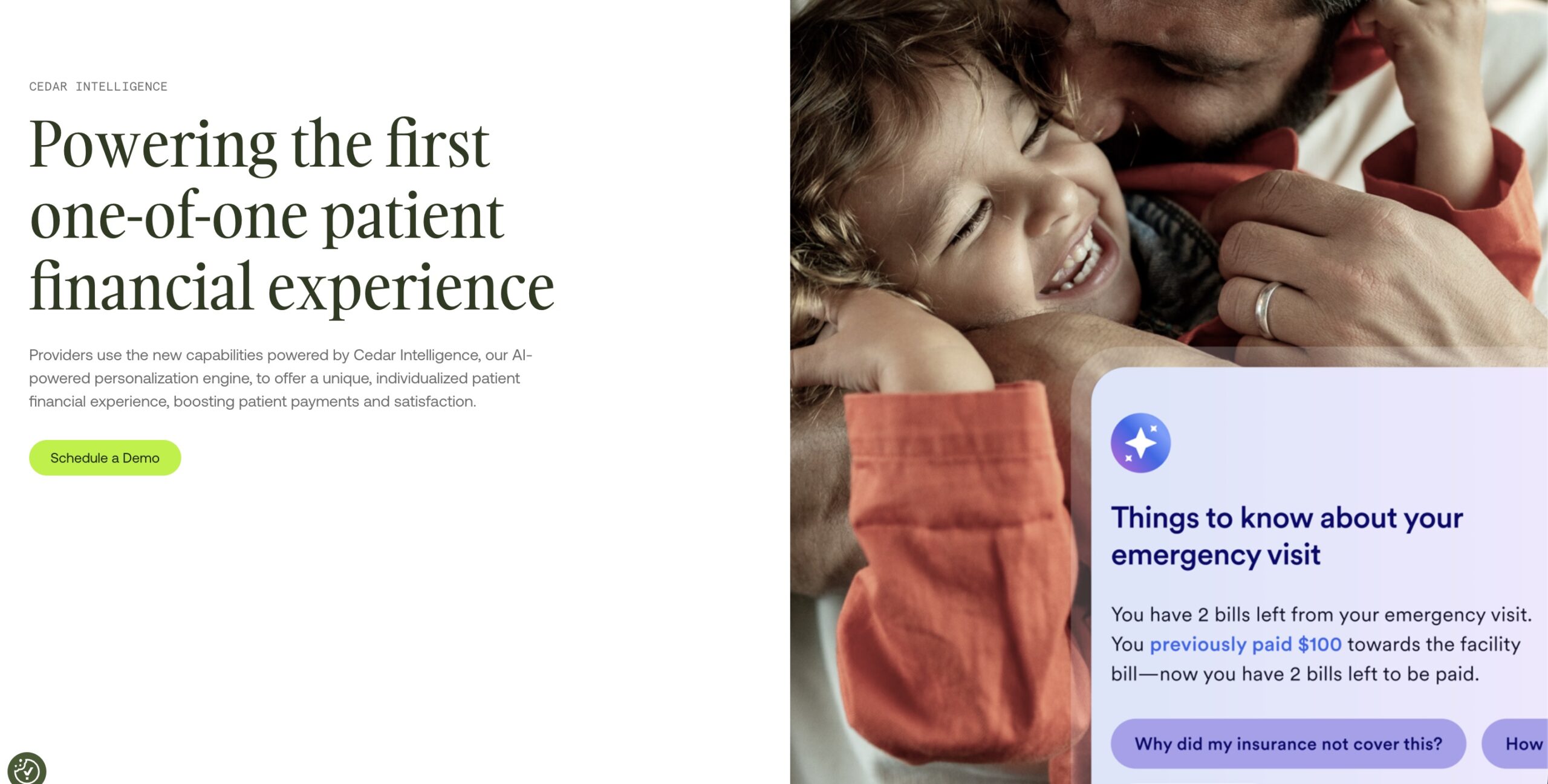 Cedar Expands Cedar Intelligence AI Platform to Personalize the Patient Financial Experience