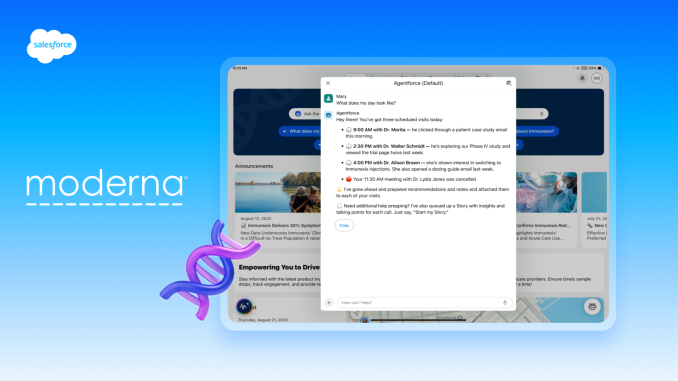 Moderna Deploys Salesforce Agentforce Life Sciences to Unify Global Commercial Operations