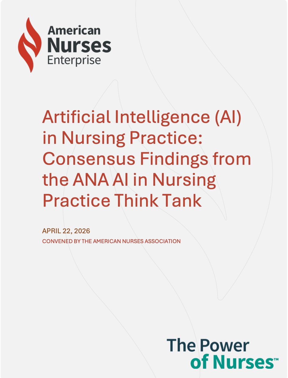 ANA Releases Landmark Consensus Report on Artificial Intelligence in Nursing Practice