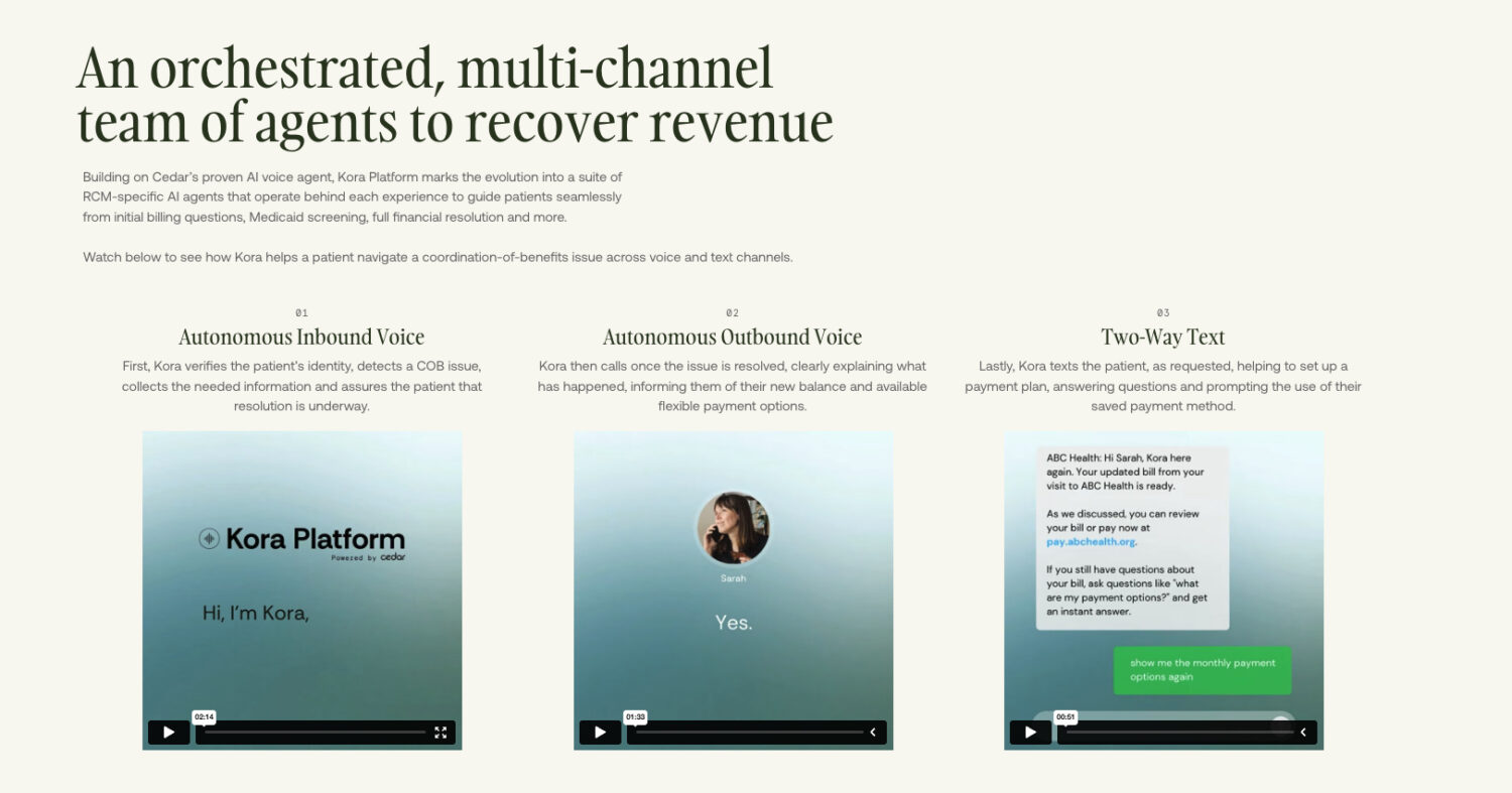 Cedar Launches Purpose-Built AI Agents for Patient Revenue Recovery