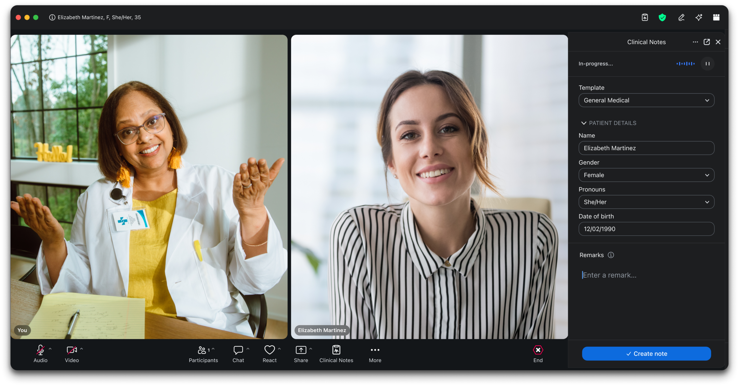 Zoom Clinical Notes, powered by Zoom AI, helps to simplify documentation across in-person, video, and phone visits